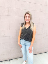 Load image into Gallery viewer, The Addy Crinkle Washed V-Neck Tank