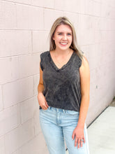 Load image into Gallery viewer, The Addy Crinkle Washed V-Neck Tank