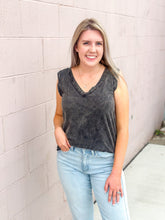 Load image into Gallery viewer, The Addy Crinkle Washed V-Neck Tank