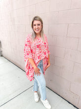 Load image into Gallery viewer, Pink Blossoms Oversized Top
