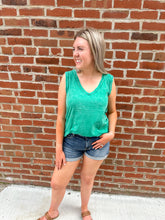 Load image into Gallery viewer, The Addy Crinkle Washed V-Neck Tank