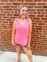 Load image into Gallery viewer, The Addy Crinkle Washed V-Neck Tank