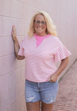 Load image into Gallery viewer, Bubblegum Breeze Striped Top