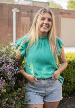 Load image into Gallery viewer, Greener Days Ruffle Top