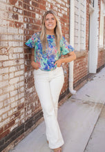 Load image into Gallery viewer, Coastal Bloom Flutter Top
