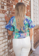 Load image into Gallery viewer, Coastal Bloom Flutter Top