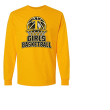 Load image into Gallery viewer, Tuscola Girls Basketball With Hoop Design Long Sleeve Shirt
