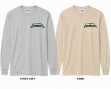 Load image into Gallery viewer, Front &amp; Back Banner Logo Gildan Long Sleeve Tee Unisex Adult/Youth
