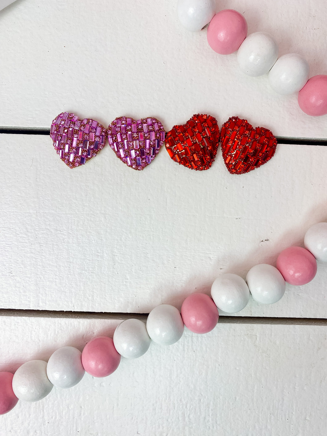 Rhinestone Heart Earrings