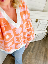 Load image into Gallery viewer, Pink &amp; Orange Blossom Sweater
