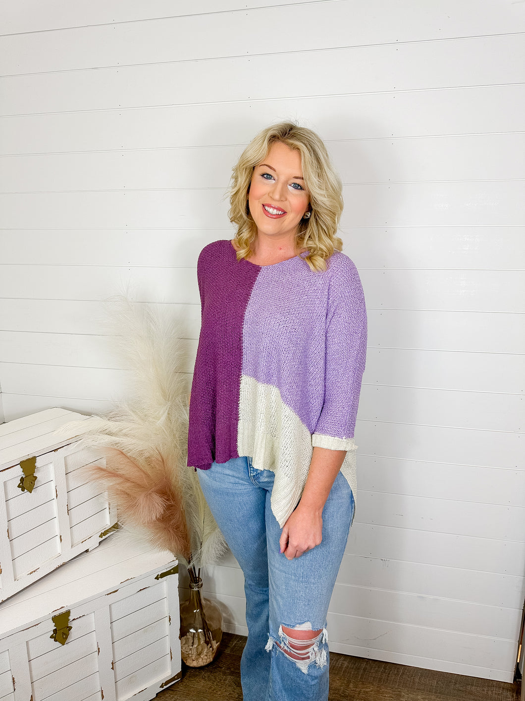 Lilac Wishes Lightweight Sweater