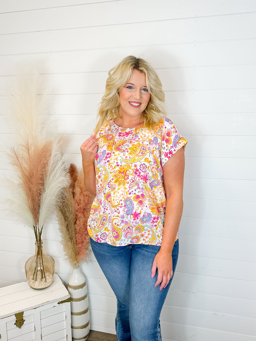 The Lainey Paisley Top