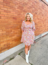 Load image into Gallery viewer, Take it Easy Pink Floral Dress
