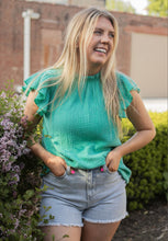 Load image into Gallery viewer, Greener Days Ruffle Top

