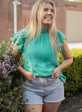 Load image into Gallery viewer, Greener Days Ruffle Top
