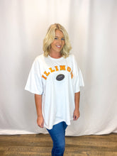 Load image into Gallery viewer, Oversized Illinois Football Patch Tee
