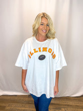 Load image into Gallery viewer, Oversized Illinois Football Patch Tee
