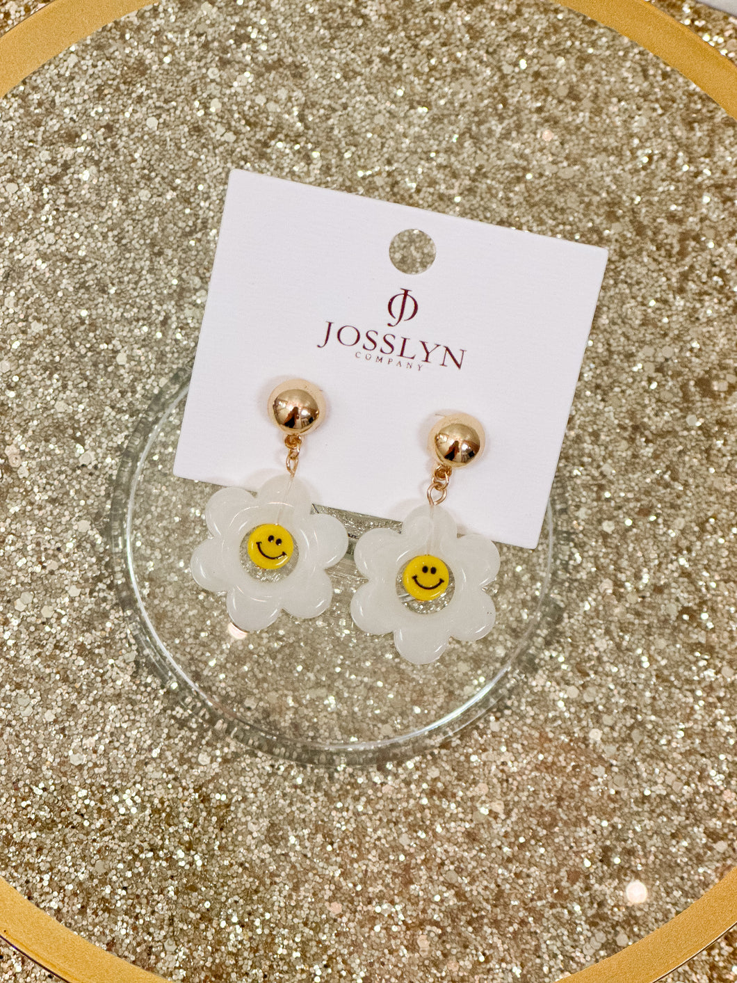 Smiley Flower Post Earrings