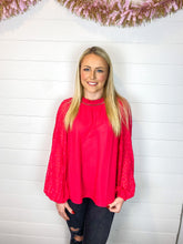 Load image into Gallery viewer, Santa Baby Red Blouse
