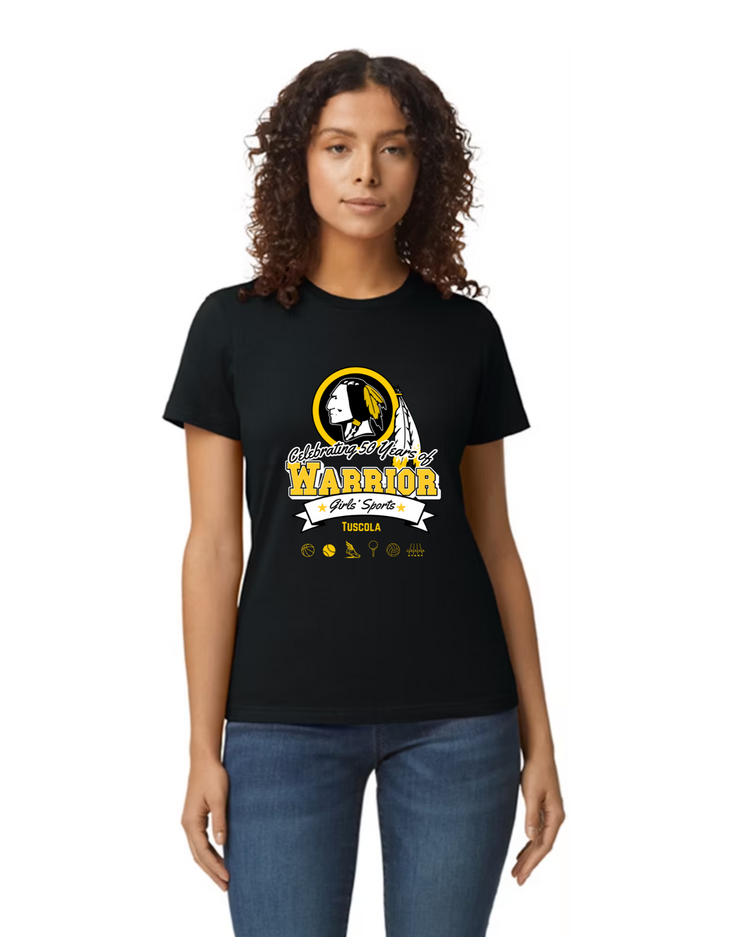Celebrating 50 Years of Warrior Girls' Sports Tee Shirt